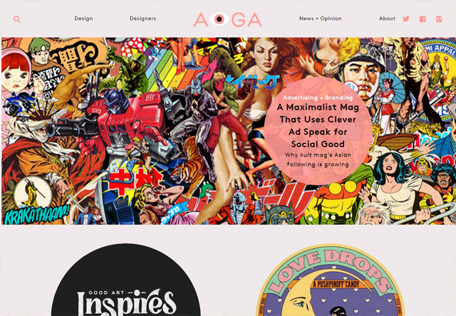 aiga eye on design website