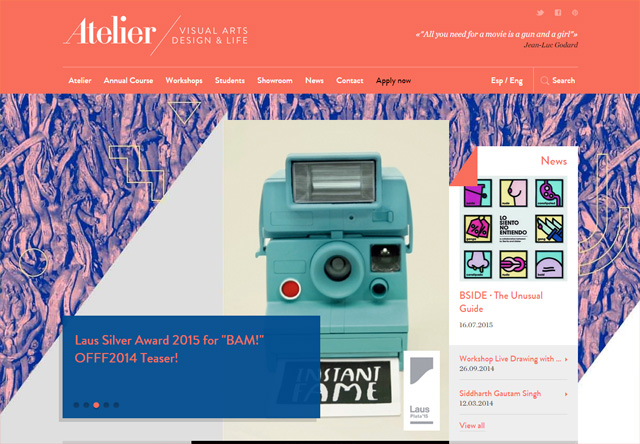 atelier website design