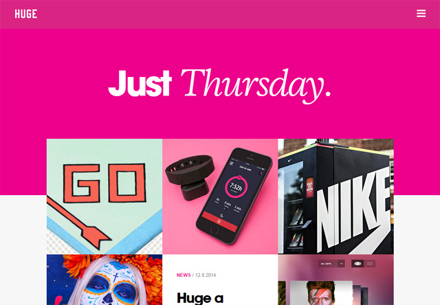 huge website design with vibrant colors