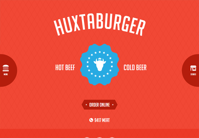 huxtaburger website design
