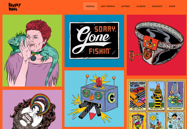 kelsey dake colorful website design