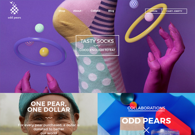 odd pears colorful website