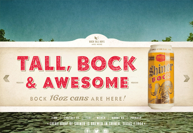 shiner colorful website inspiration