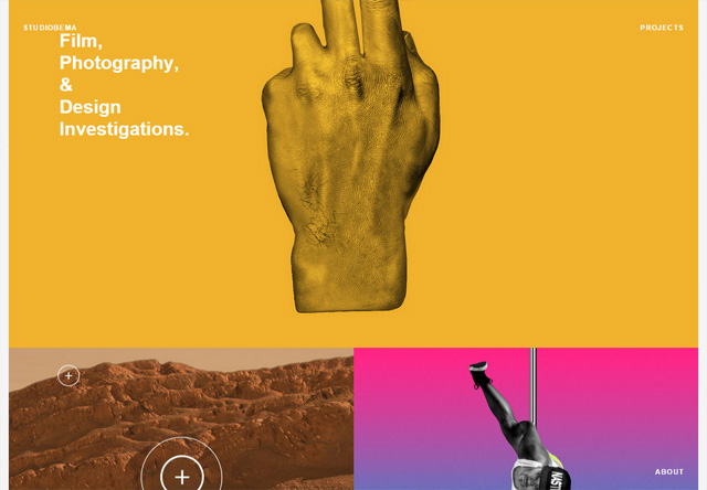 studiobema colorful website inspiration