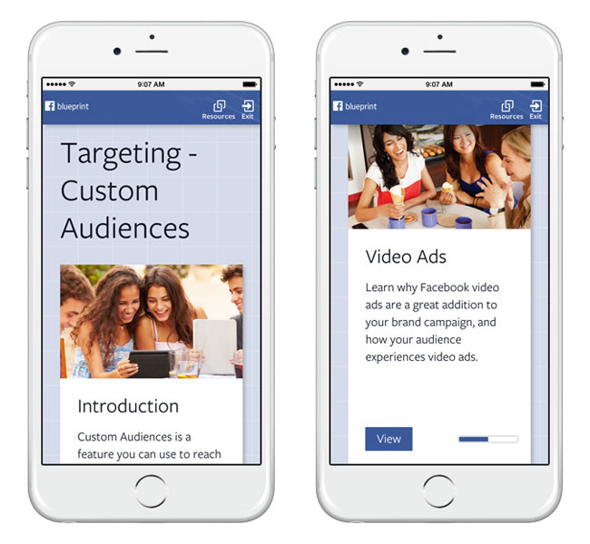facebook blueprint and learn how
