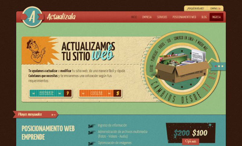 Actualizala colorful website