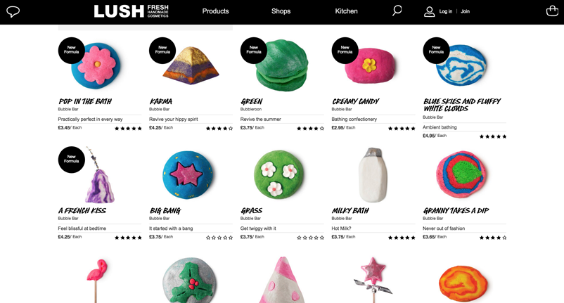 Lush colorful website