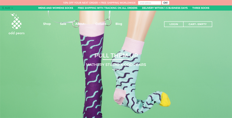 odd pears colorful website