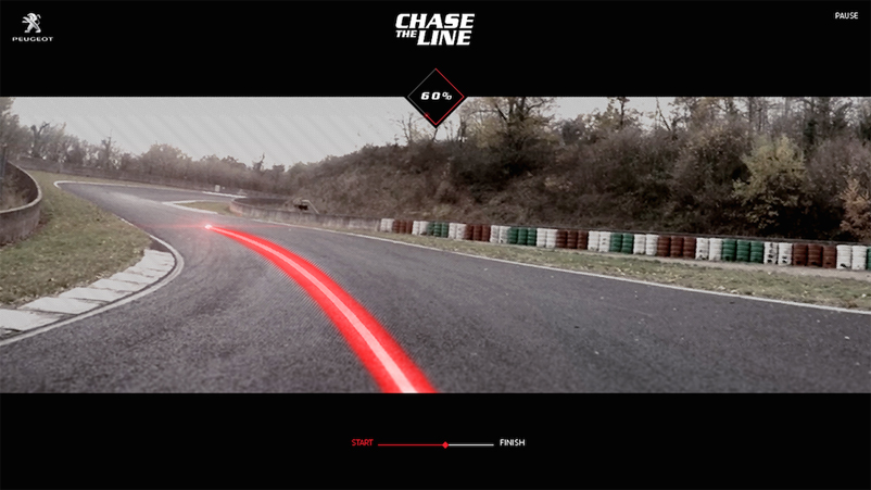 peugeot chase the line game