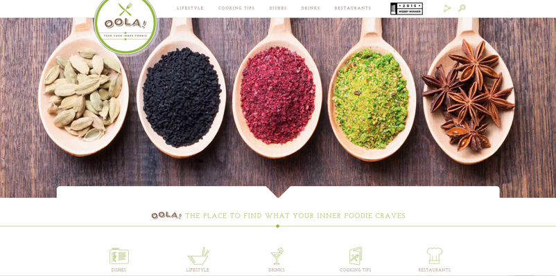 oola homepage best food websites