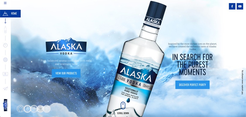 edesign interactive created a unique website for alaska vodka