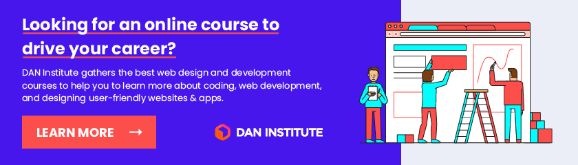 Dan Institute Web Design And Development Courses January 2021 Banner