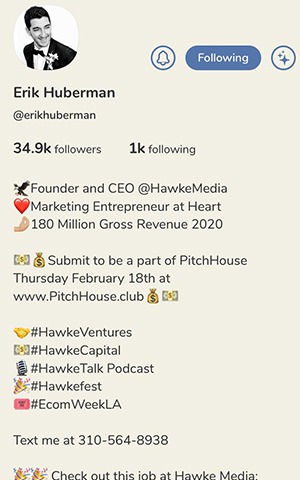 erik-huberman-digital-marketing-influencer-on-clubhouse-app