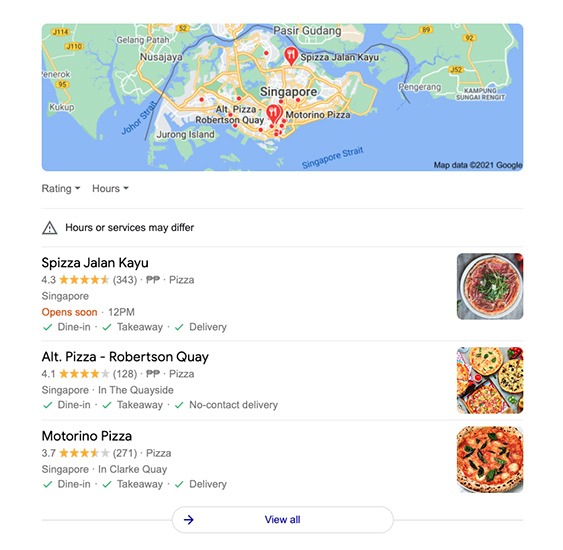 google-local-pack-displaying-essential-information