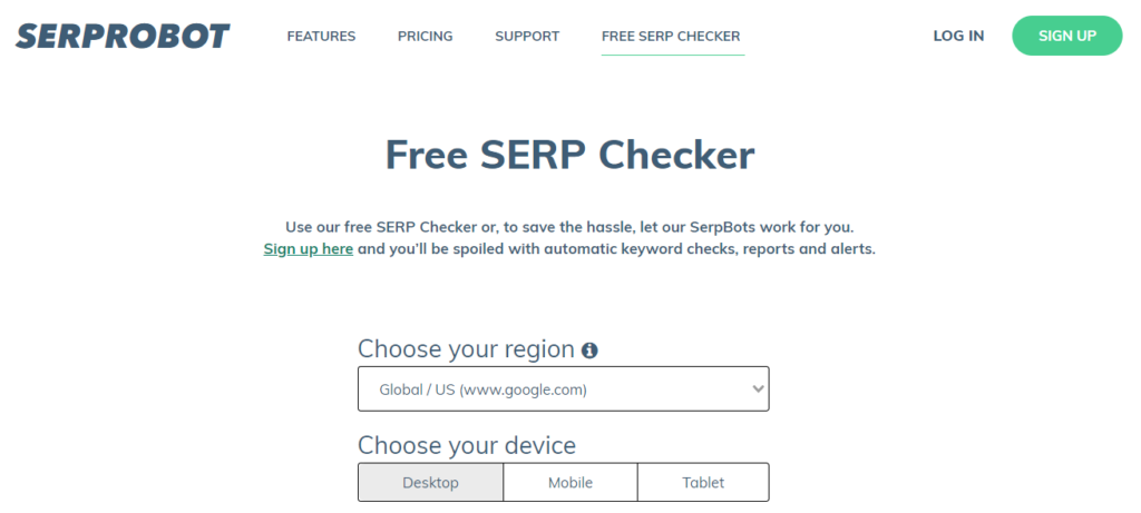 serprobot-free-serp-checker-tool