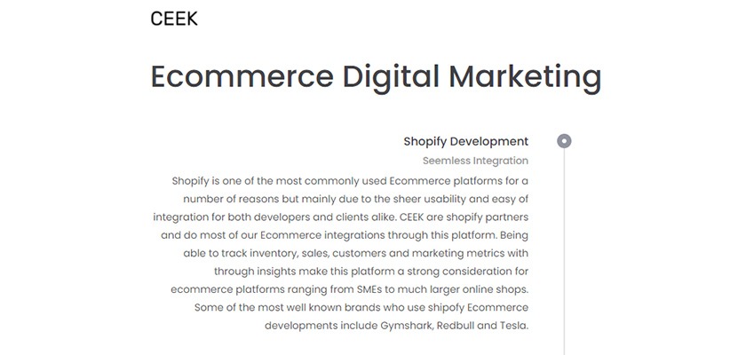 Shopify Partner Marketing Agency CEEK