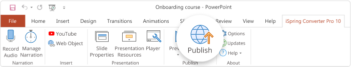 ispring powerpoint onboarding courses