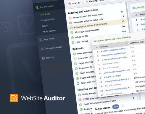 SEO PowerSuite Website Auditor SEO Monitoring