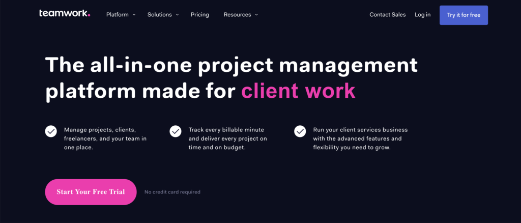 Project Management Software for Consulting Firms teamwork