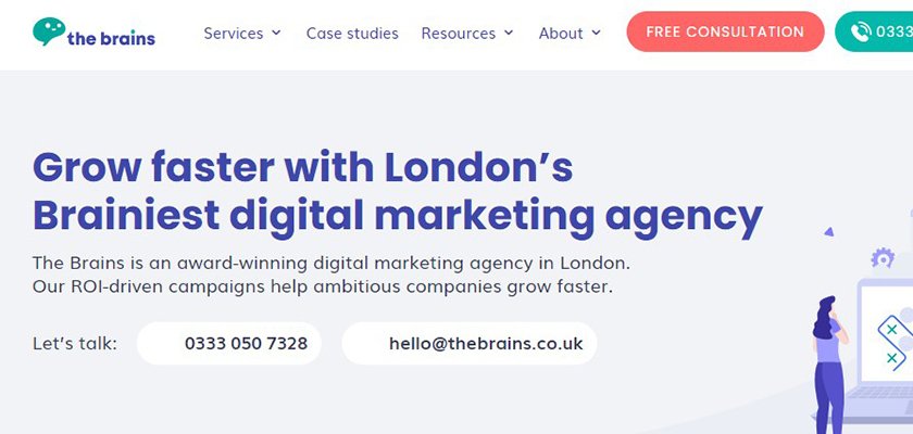 the-brains-digital-agency with excellent seo services for your business