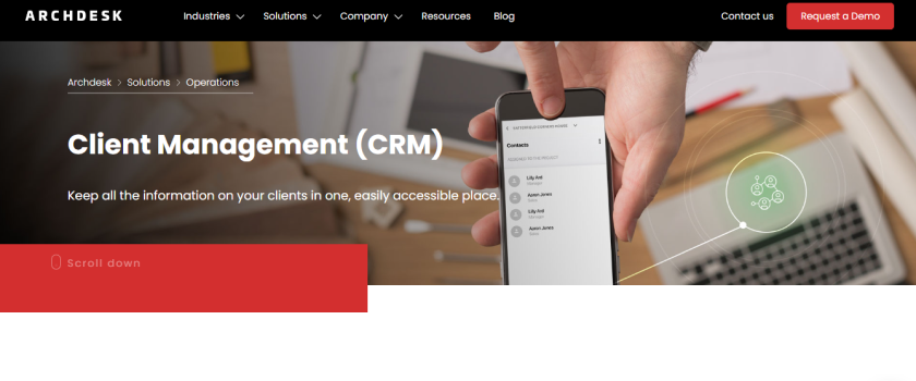 Archdesk Crm Crm Tool For Construction