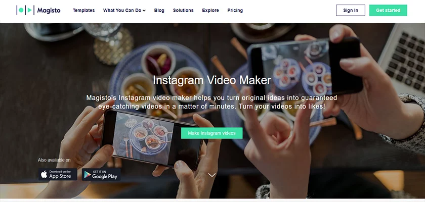 magisto video editing software for instagram rolls