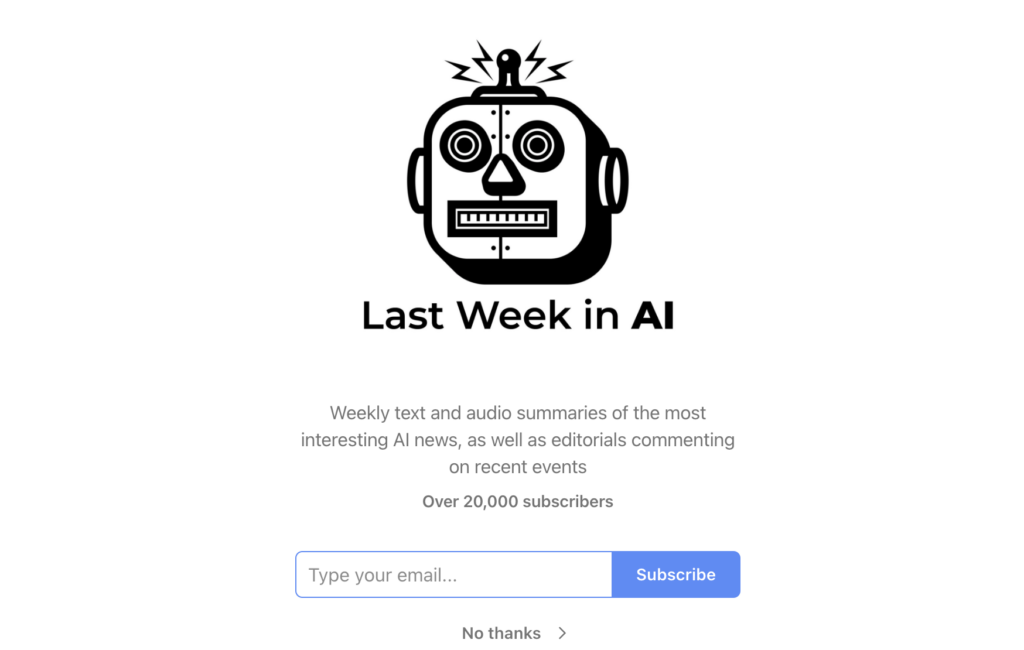  Last Week in AI Newsletter