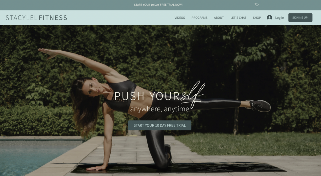 Stacy Lel Fitness' web design