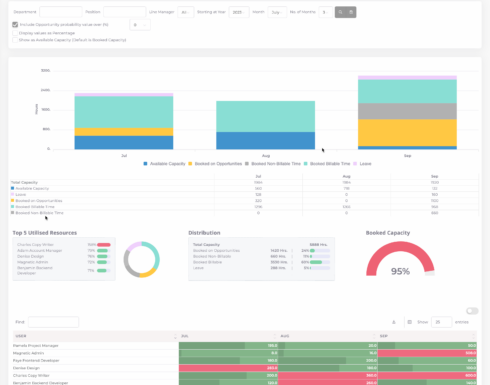 Dashboard - Resource Capacity