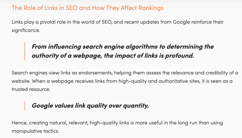 role-of-links-seo-services