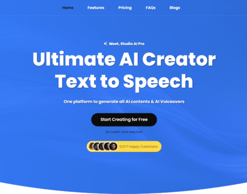 studioai-landing page