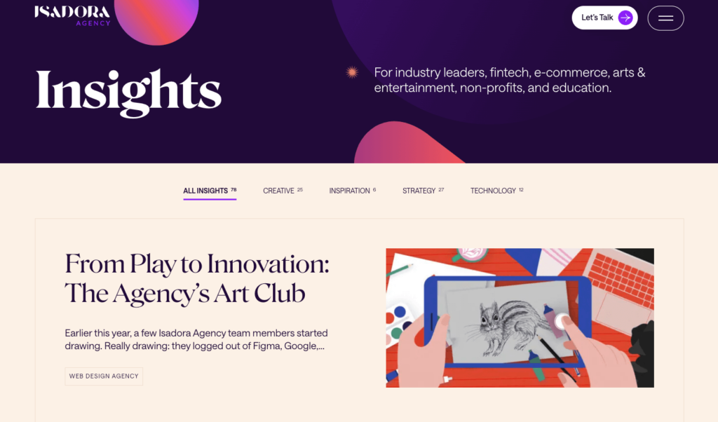 isadora-agency-insights-page