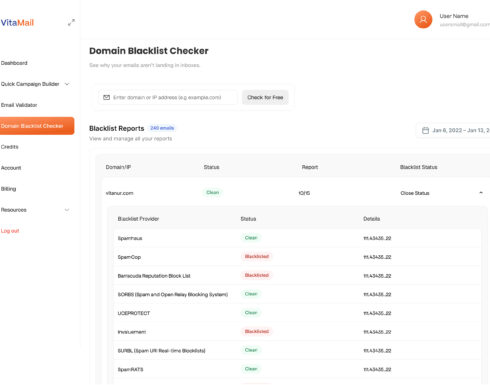 Domain blacklist checker